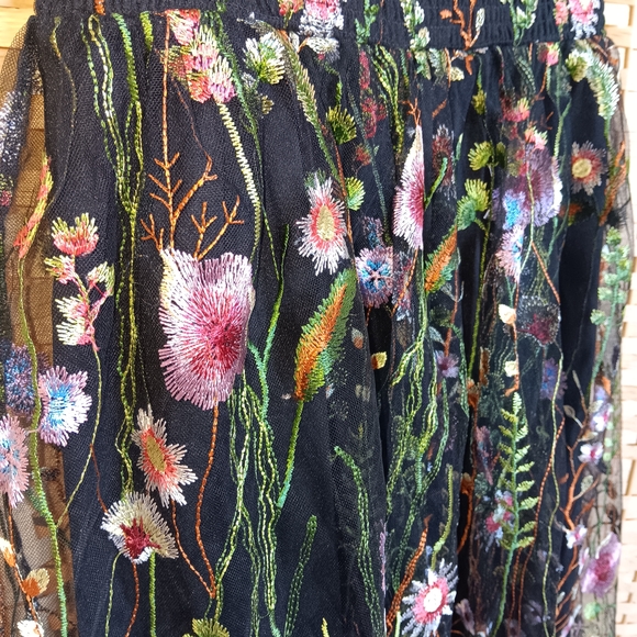 NWT Torrid Smocked Bodice Off Shoulder Skater Dress - Black Lace Embroidery - Picture 2 of 15